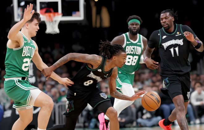 海兰德逆境爆发助森林狼终结凯尔特人四连胜